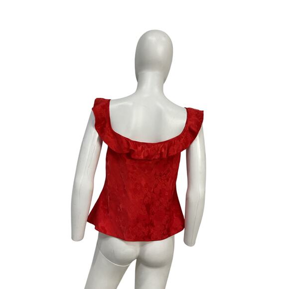 Roame. 'Freya' Red Acetate Cami Top Size 3 / L - Picture 3 of 4